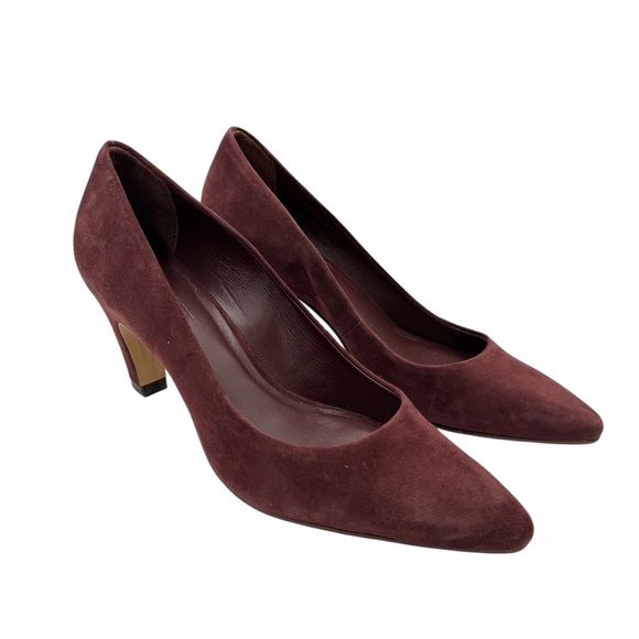 NEW Everlane Mahogany Brown Suede The Banana Pump Heel in Size 7 - Picture 4 of 13
